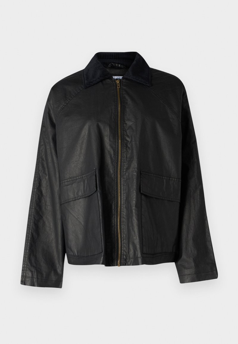 Noisy May Imitatieleren jas zwart