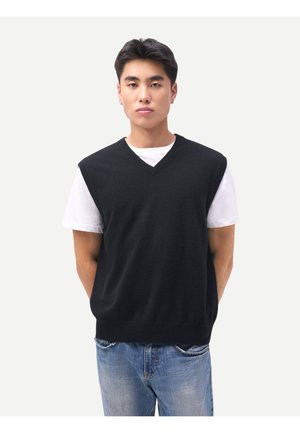 TIMELESS V-NECK  - Strickpullover - black
