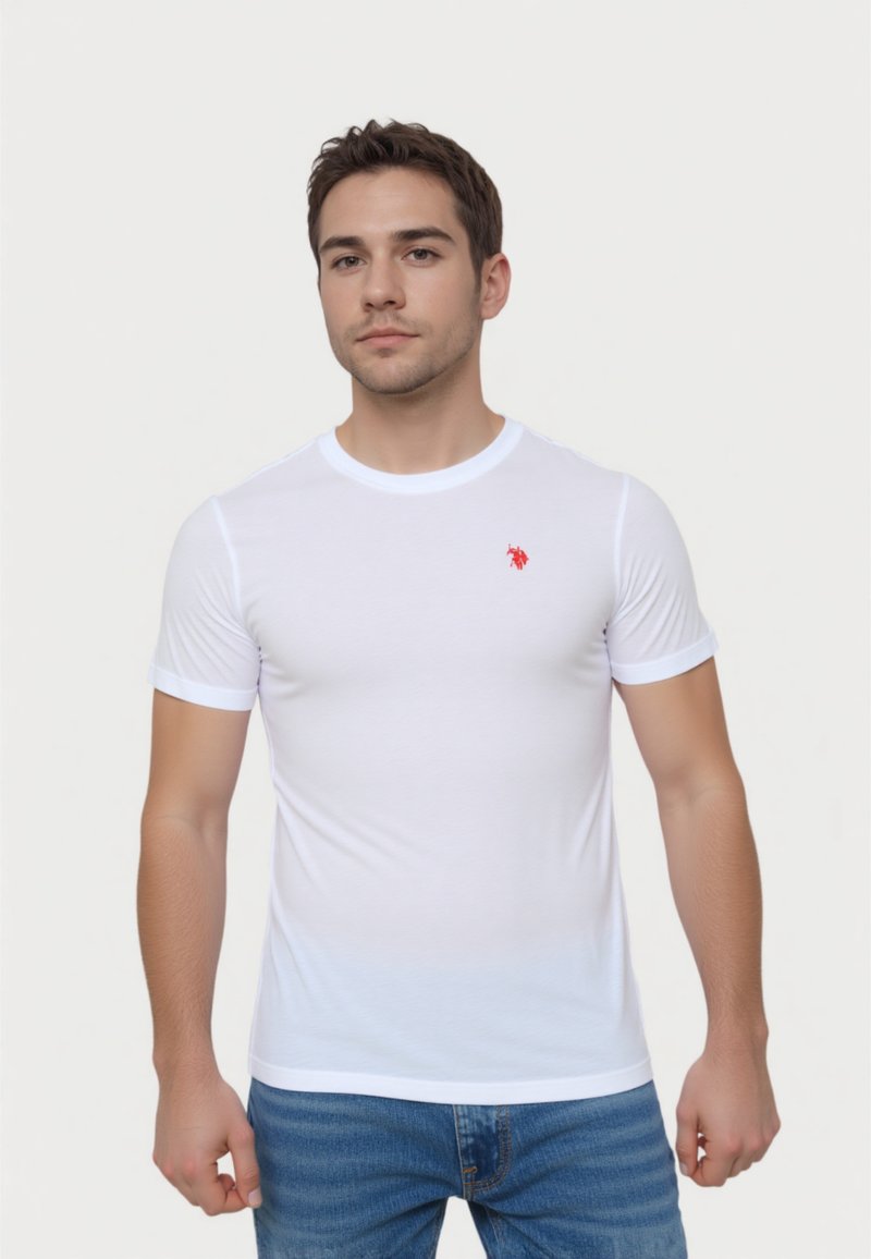 U.S. Polo Assn. 2 PACK SHORTSLEEVE R-NECK - Tricou basic - weiss