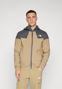The North Face WIND TRACK HOODIE - Giacca a vento - kelp tan/anthracite grey