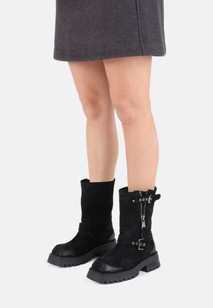 QUI-NN - Kauboi/mootorratturi poolsaapad - black