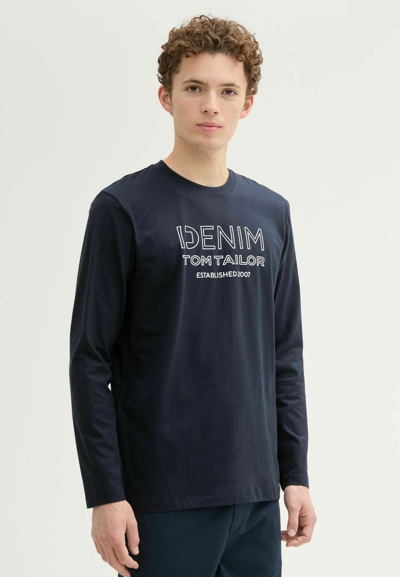 TOM TAILOR DENIM LOGO  - Hosszú ujjú felső - sky captain blue