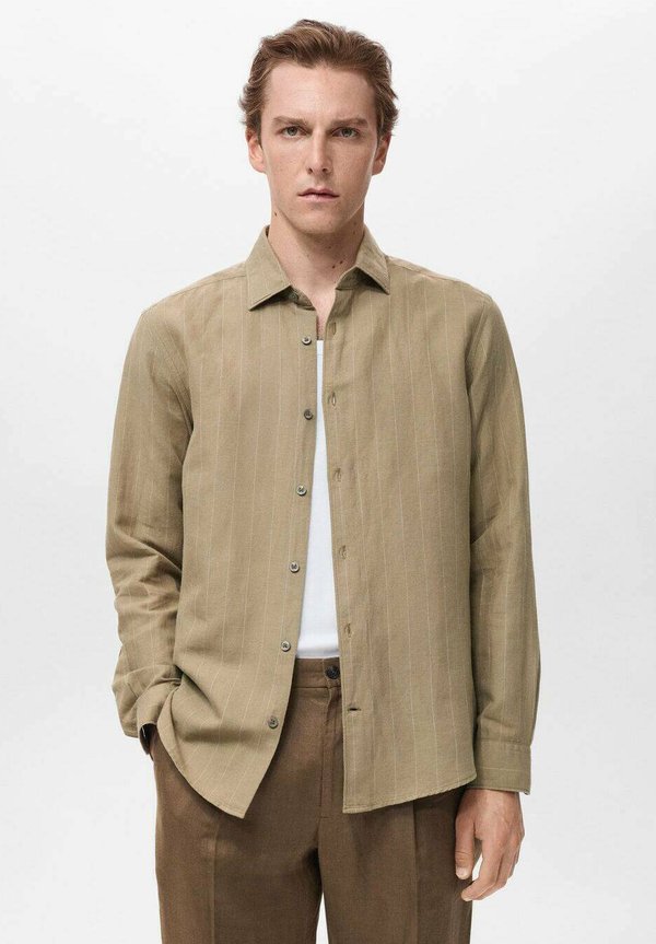 PINSTRIPE - Shirt - khaki