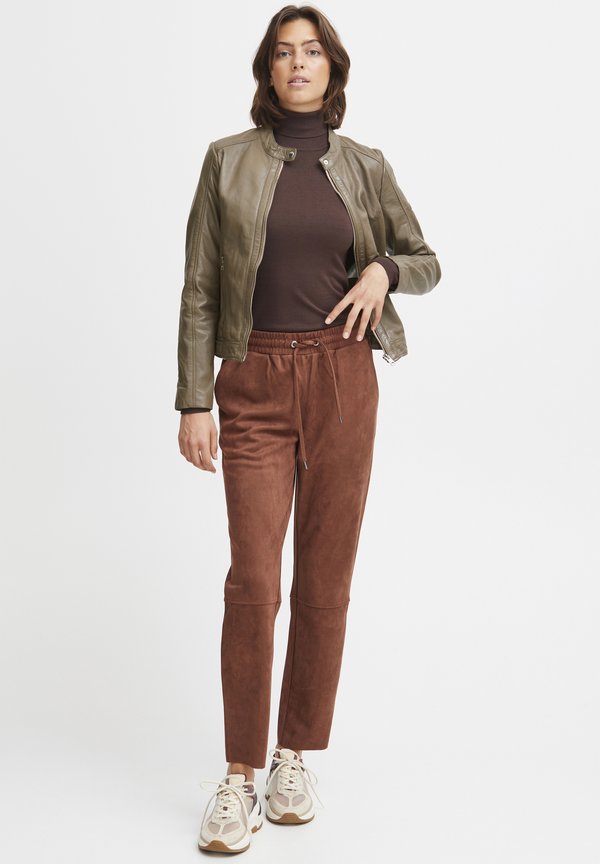 OXDENISE - Leather jacket - fossil2