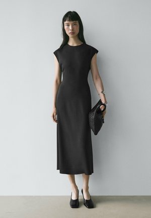 FLOWING SHORT SLEEVE - Vestito casual - black