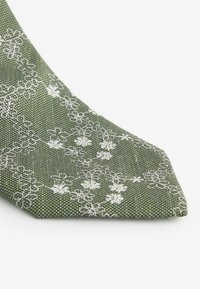 Next PATTERN SLIM - Kaklaraištis - green embroidered floral