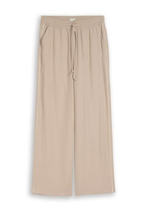 TOM TAILOR, LOOSE WIDE FIT HOSE - Trousers - soft taupe grey