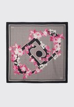 Foulard Femme LIU JO - Ribbon Noir - 100% Coton - Accessoire Élégant Et Polyvalent