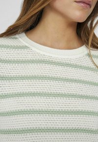 VILA VIDALO O-NECK STRIPE NOOS - Pulover - white alyssum