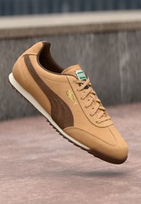 Unselected, warm beige/chestnut brown/gold-coloured