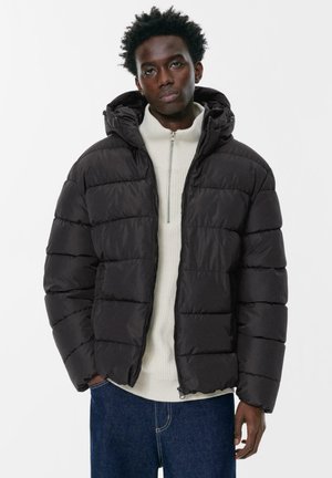 LIGHTWEIGHT HOODED - PUFFER - Giacca invernale - black