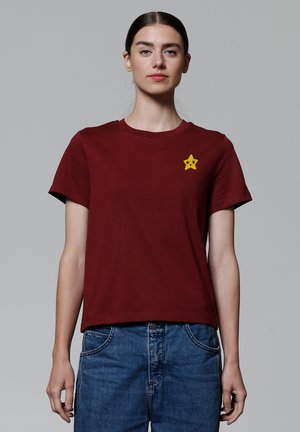 UNBESIEGBAR - T-shirt imprimé - burgundy