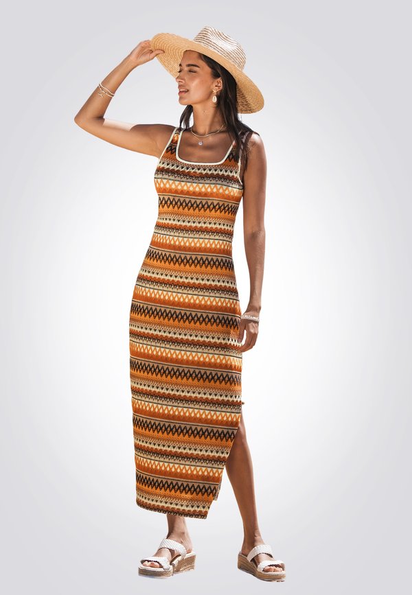 Freizeitkleid - orange