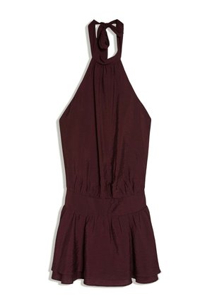Bershka, HALTER - MINI DRESS - Jurk - bordeaux