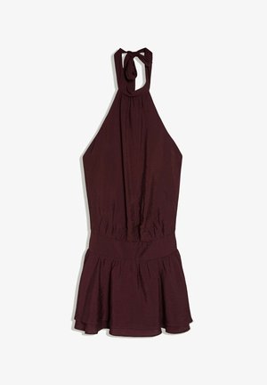 Bershka, HALTER - MINI DRESS - Jurk - bordeaux