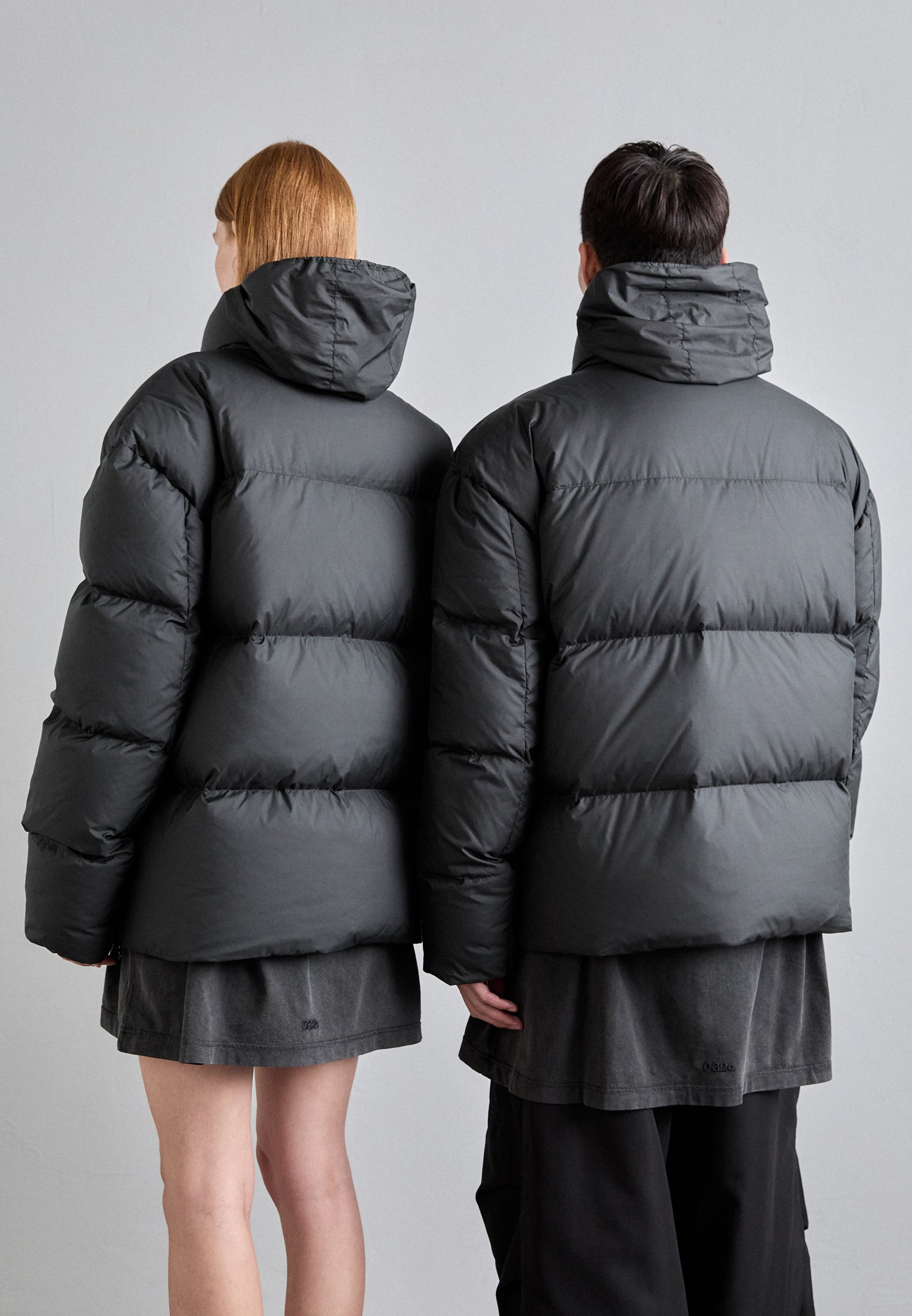 032c CONCEALED REVERSIBLE JACKET UNISEX - Down jacket - black