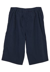 Námořnické modré cargo šortky s elastickým pasem, boční kapsou a rovnou siluetou. Vyrobeny z lehké látky, poskytují pohodlí a flexibilitu.