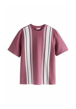 Next, REGULAR FIT - VERTICAL STRIPE T-SHIRT - T-shirt con stampa - berry pink