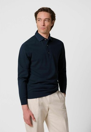 PROFUOMO, PROFUOMO POLO LONG SLEEVE - Polo - dark blue