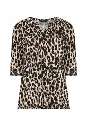 Evans, PLUS SIZE ANIMAL PRINT TOPS - Langarmshirt - brown