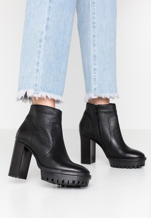 Botines de tacón - black
