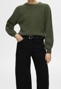 Selected Femme Strickpullover - khaki