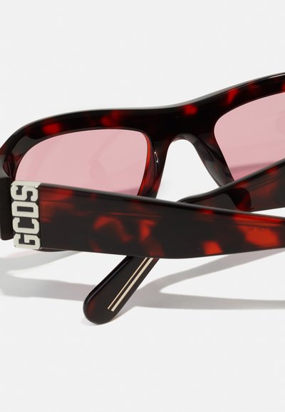 GCDS UNISEX - Sunglasses - red havana