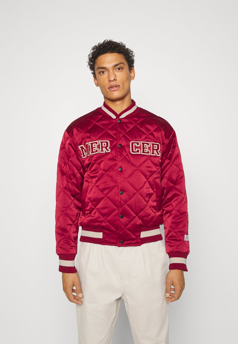 Mercer Amsterdam THE MERCER QUILTED VARSITY Bomber Jacket red