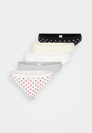 5 PACK - Perizoma - black/white/grey