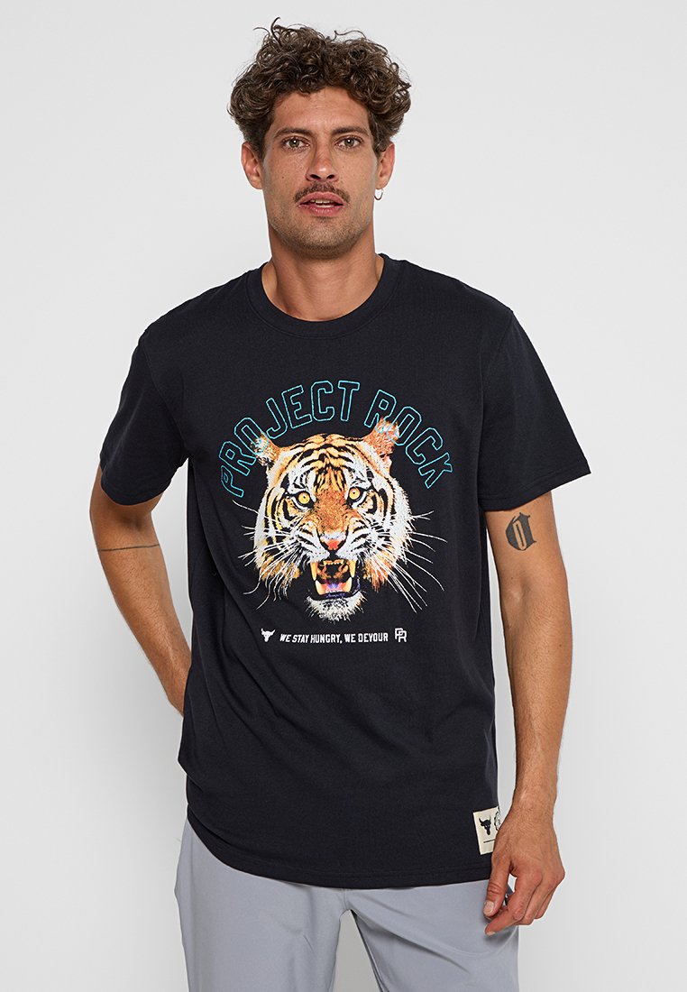 Under Armour T-shirt print zwart