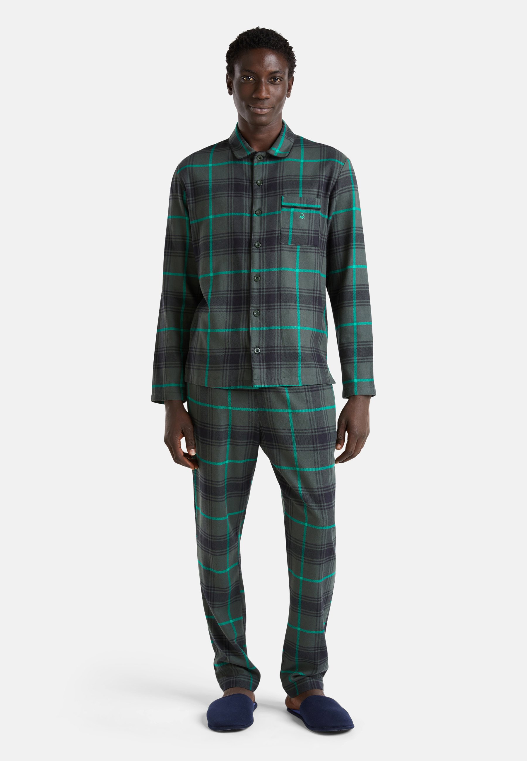 United Colors of Benetton TARTAN SET - Pigiama - green/verde - Zalando.it