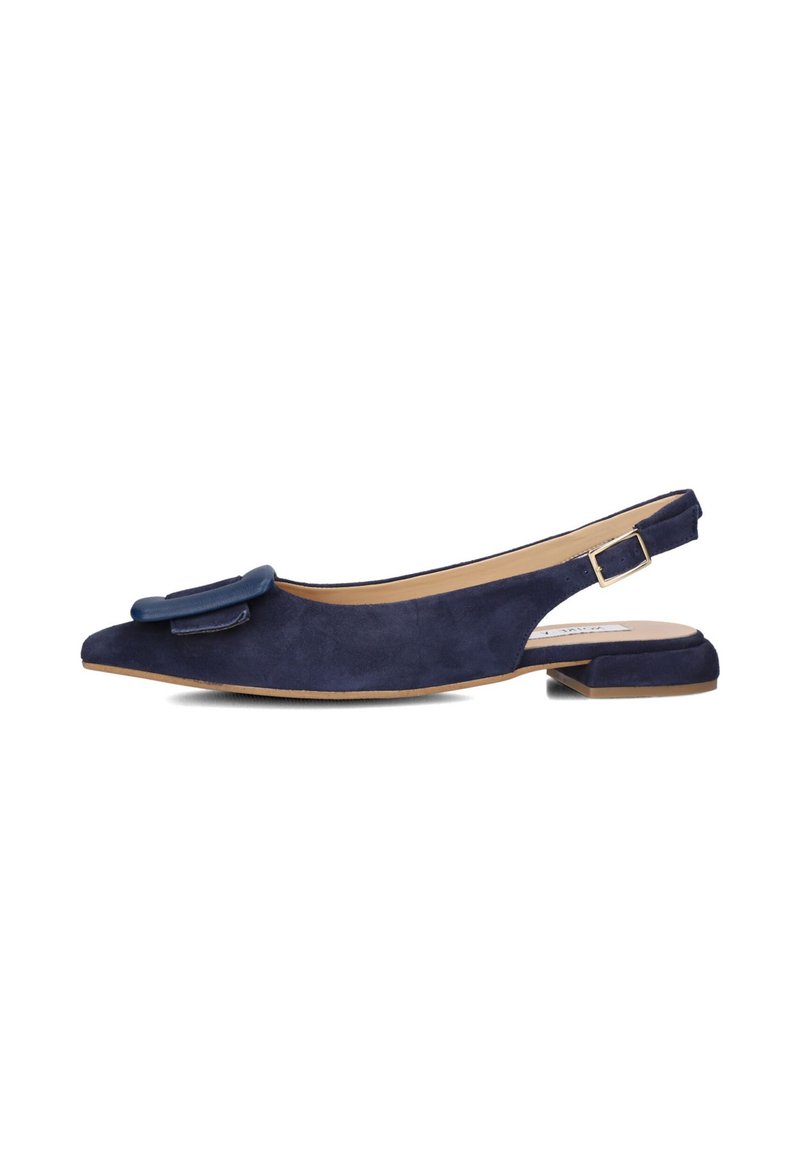 Notre-V Ballerines à brides arrière - cam blu div nappa div