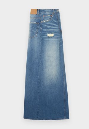 MM6 Maison Margiela LONG SKIRT - Farkkuhame - medium blue