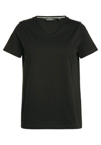 FUNKTIONS ANTIBAKTERIELL V-AUSSCHNITT HALBARM - T-shirt basic - black