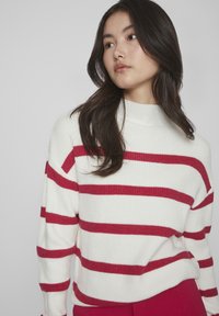 VILA VIRIL MOCK NECK  - Strickpullover - white alyssum