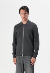 Samsøe Samsøe GUNA ZIP - Cardigan - black oyster