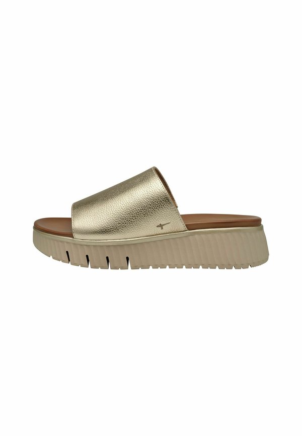 Pantolette hoch - lt gold