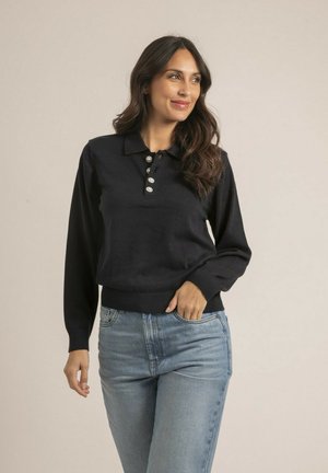 COL KONOR - T-shirt à manches longues - bleu marine