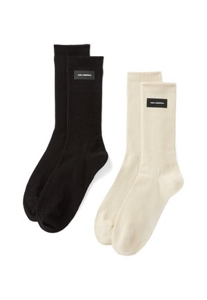 LOGO PACK OF 2 - Socks - cannoli cream black