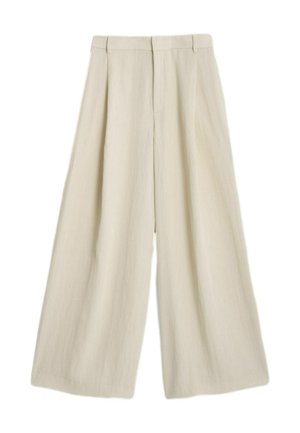 BHOEM, PLEATED RELAXED-FIT WIDE LEG TROUSERS - Stoffhose - beige