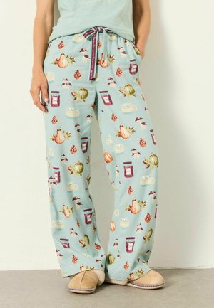 FatFace, AUTUMN PRINT WIDE LEG PYJAMAS - Nattøj bukser - light teal