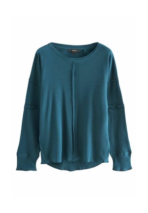 LONG SLEEVE SEAM DETAIL TEXTURE STANDARD - Pulóver - teal blue