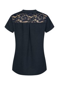 Cloud 5ive V-NECK MIT DEKO KNOPFLEISTE - Bluse - navy