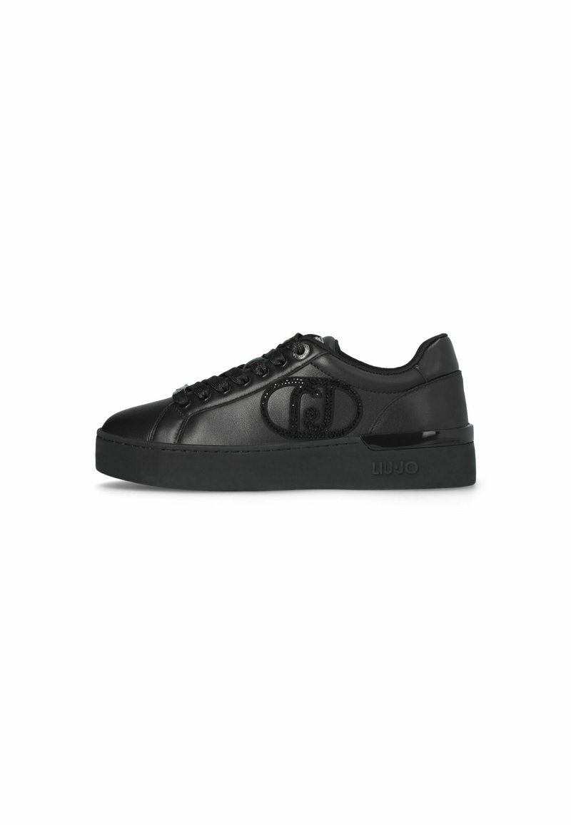 LIU JO WITH BEJEWELLED LOGO - Sneakers basse - black