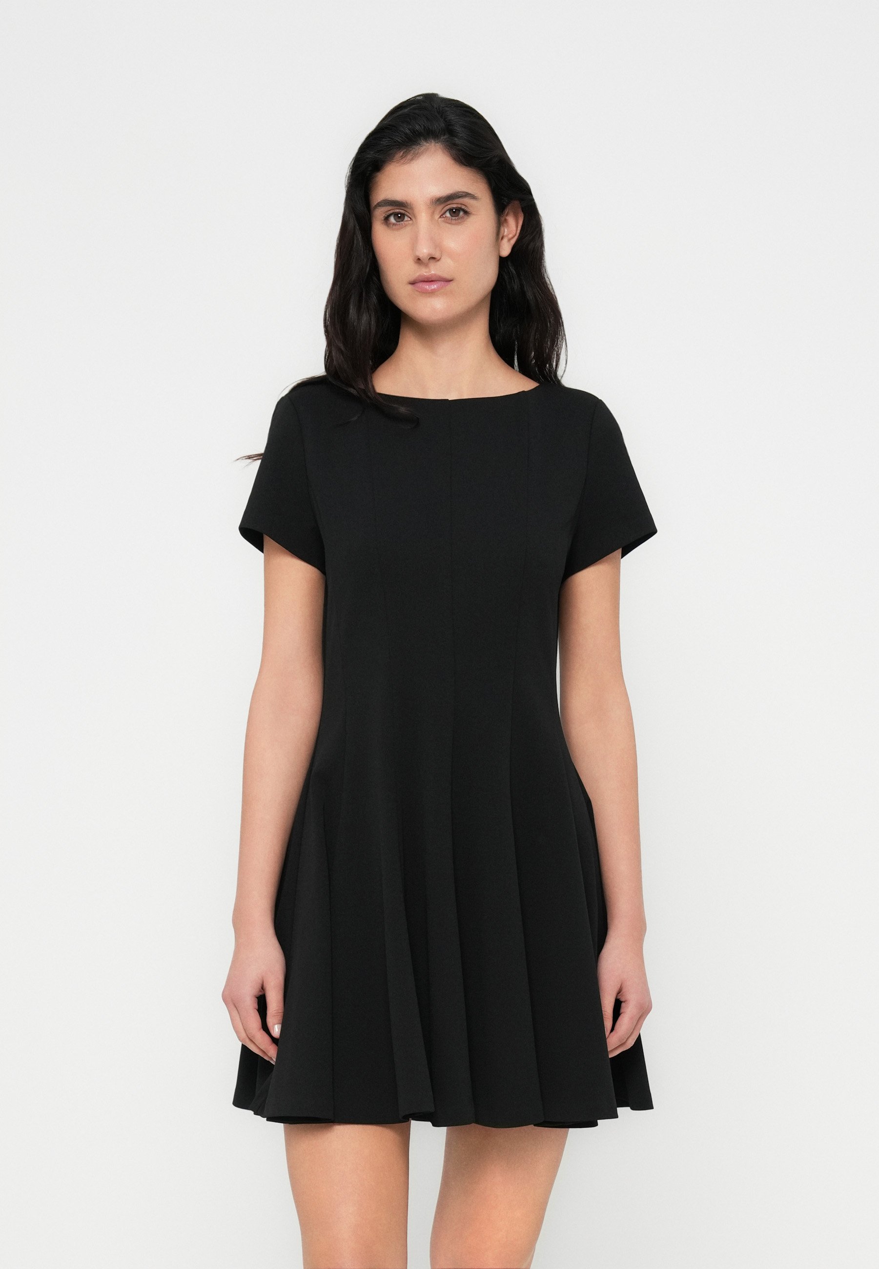 woman black cocktail dress Black Abstract Boho Dress for Women