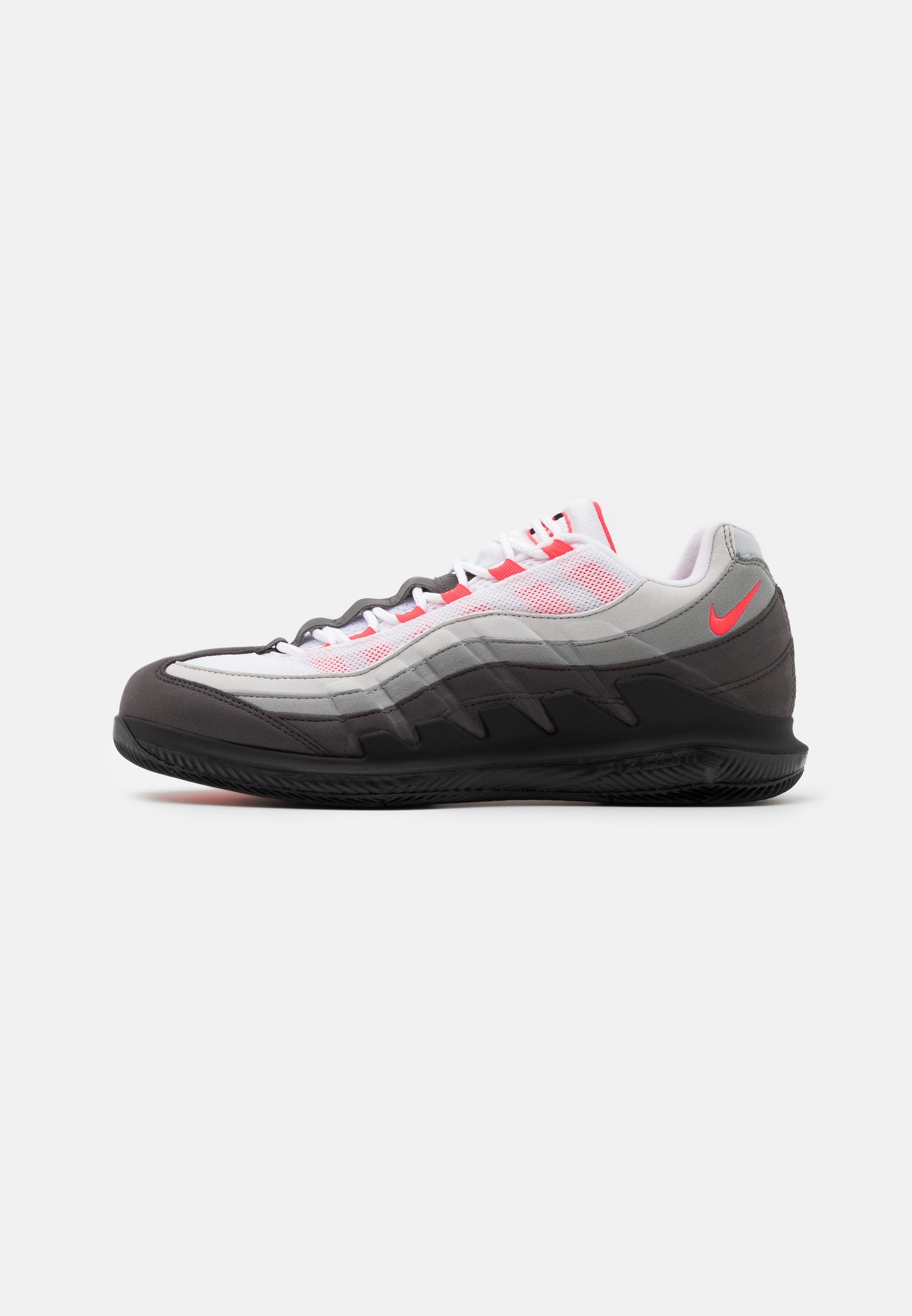 Nike Performance Zoom Vapor X Air Max 95 Multicourt Tennis Shoes White Solar Red Neutral Grey Medium Grey White Zalando Co Uk
