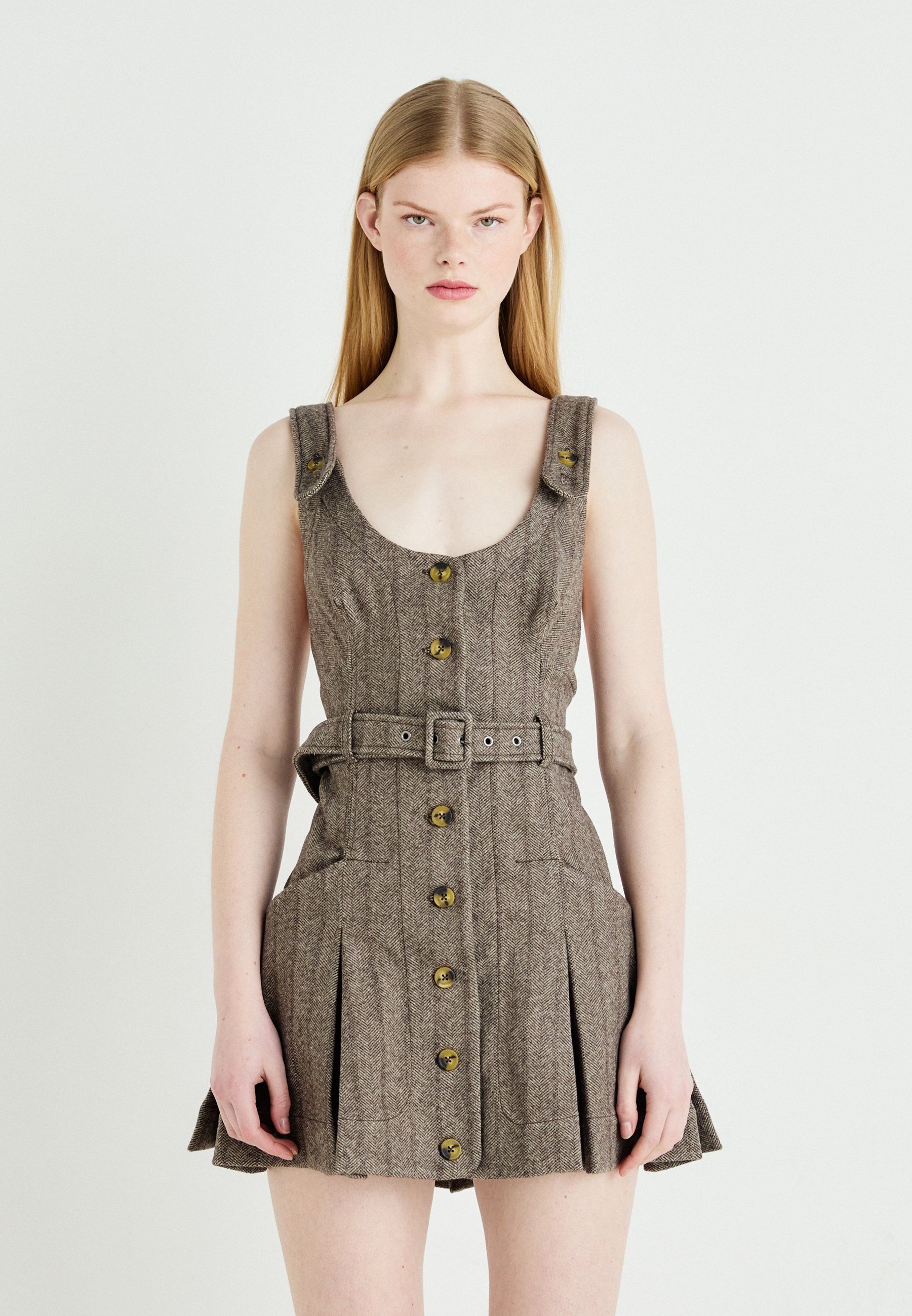 neutral mini dress EVANGELINE MINI DRESS