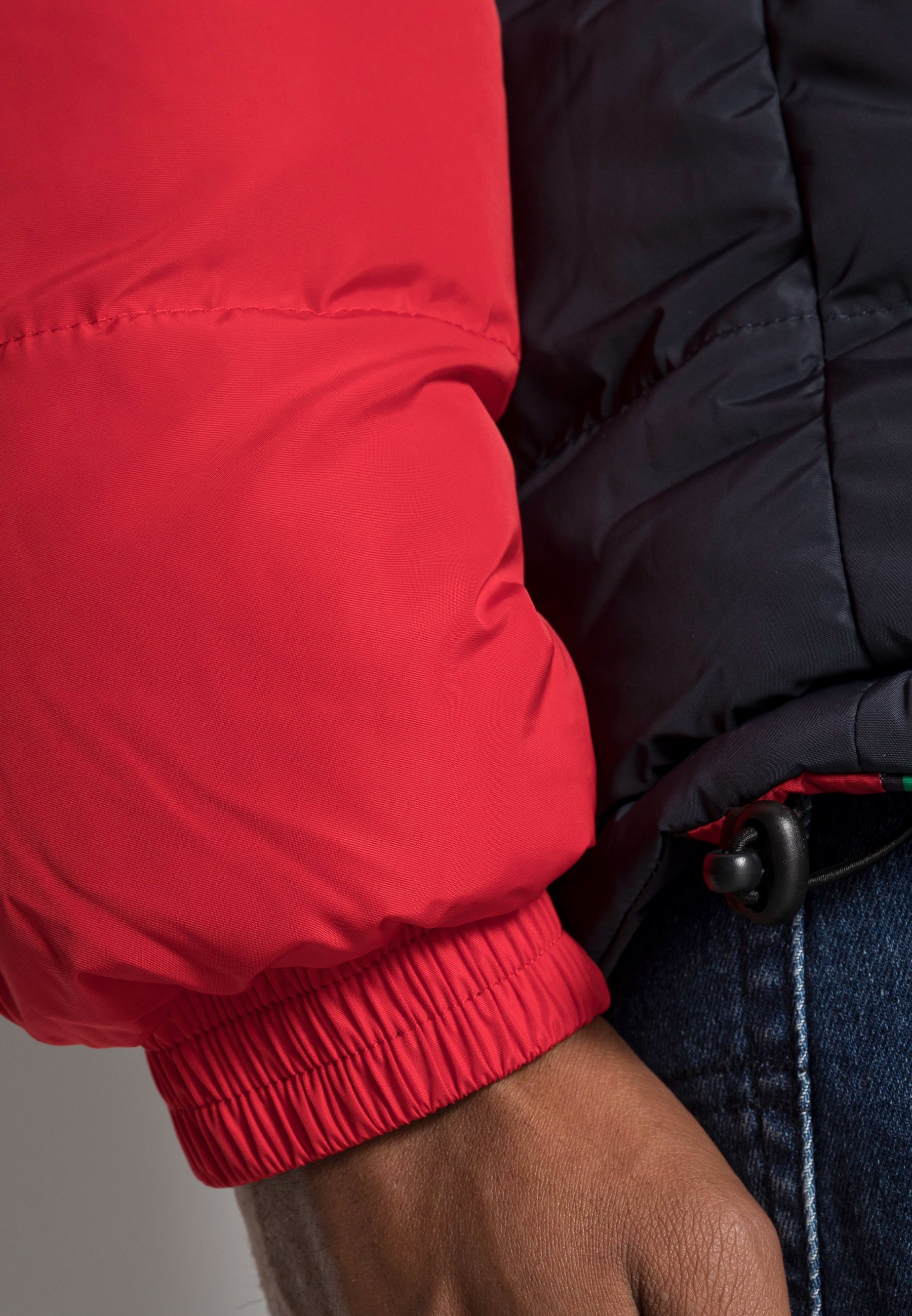 Women UNISEX RETRO REVERSIBLE BLOCK PUFFER JACKET RED - Winter jacket Women UNISEX RETRO REVERSIBLE BLOCK PUFFER JACKET RED - Winter jacket