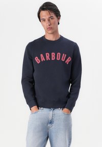 Barbour PREP LOGO CREW NECK - Camisola - navy/pink