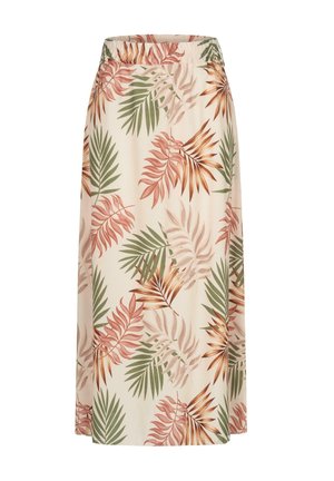 Cloud 5ive LONGFORM MIT ALLOVER BLÄTTER PRINT - Maksi sijonas - white